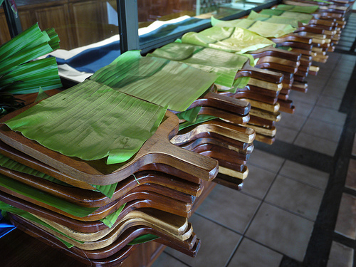 banana leaf parcel photo